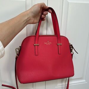 Kate Spade Red Satchel with Gold Hardware